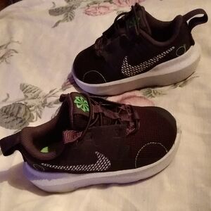 Nike Crater Impact Baby 7C Black-Chrome-Dark Smoke Grey Sneakers